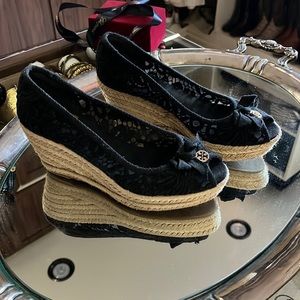 Tory Burch Wedges Espadrille with lace